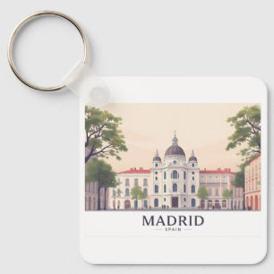 Llavero Madrid España Real Palacio Pastel Diseño Vial