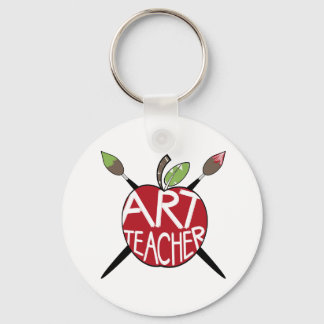 Llavero Maestra de arte pinta brochas de pintura y Apple