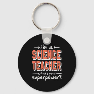 Llavero Maestra de Ciencias Femenina Superwer Divertida Or