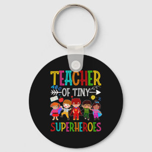 Llavero Maestra de prekínder de pequeños superhéroes Ck T