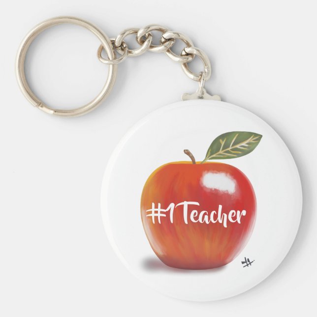 Llavero Maestra del Ilustracion de la Manzana Roja no 1 (Frente)