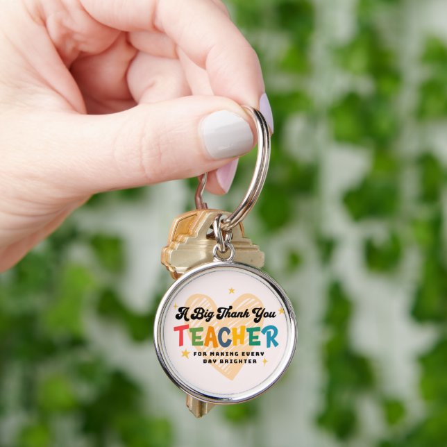 Llavero Maestra Gracias Keychain - Regalo para los educado (Mano)
