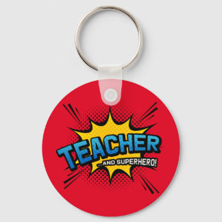 Llavero Maestra y superheroína - Regalo del fin del period