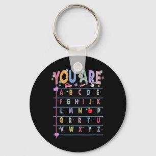 Llavero Maestro Eres Letras Alfabeto Aprende Abcs Espalda 