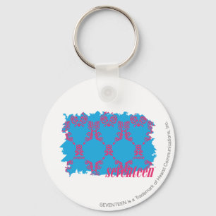 Llavero Magenta-Aguamarina 4 del damasco