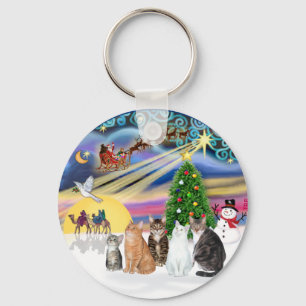 Llavero Magia de Navidad (R) - Cinco gatos (AmSH)