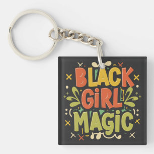 Llavero Magia del Chica Negro: Fuerza, belleza y excelenci