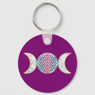 Llavero Magia Triple Luna - Flor De Espíritu De Vida 2 Bot