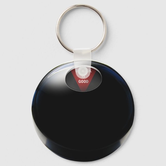 Llavero Magic 8 Ball dice: "Outlook es bueno" (Anverso)