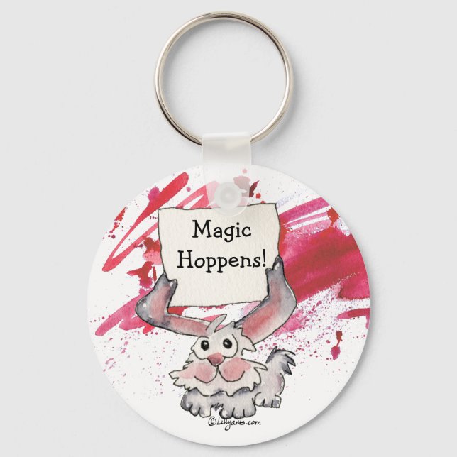 Llavero Magic Hoppens Cute Personalized Keychain (Anverso)