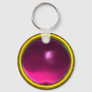 LLAVERO MÁGICA ROSA FUCHSIA AMETHYST GEM STONE