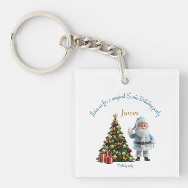 Llavero Magical Santa Birthday Invitation  (Frente)