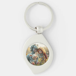 Llavero „Magische Freunde im Blütenland“