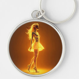 Llavero Magnífica belleza en elegantes vestigios dorados