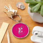 Llavero Magnífica tipografía monográfica de estilo exclusi<br><div class="desc">Un diseño de cadena de claves audaz y hermoso con una elegante representación de su nombre y monograma con serios clásicos y una tipografía de escritura más ornamentada en una simetría equilibrada. Los tres elementos se mezclan con una sofisticada armonía y crean su propio logotipo de marca personal. Se muestra...</div>