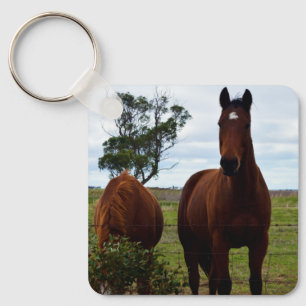 Llavero Magnífico Gran Caballo Marrón,