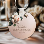 Llavero Magnífico Rosa de aceite beige de Rubor ducha de n<br><div class="desc">¡Magnífico Rosa de aceite beige de Rubor Bridal Shower keychain!</div>