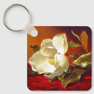 Llavero Magnolia en Terciopelo Rojo Martin Johnson Heade