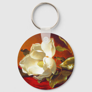 Llavero Magnolia en Terciopelo Rojo Martin Johnson Heade