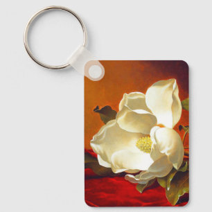 Llavero Magnolia en Terciopelo Rojo Martin Johnson Heade