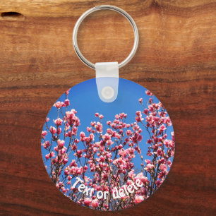 Llavero Magnolias Blue Sky Flower Personalized