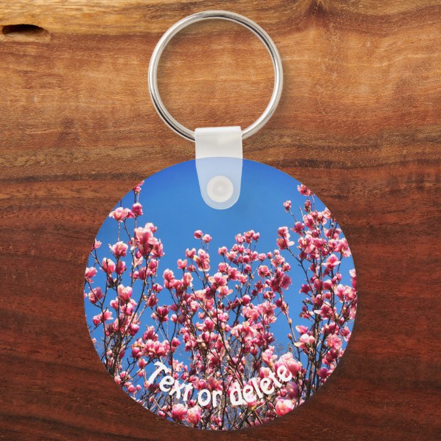 Llavero Magnolias Blue Sky Flower Personalized (Anverso)