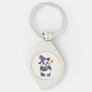 Llavero Mago Panda Caprichoso con Sombrero Mágico