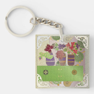 Llavero Mah Jongg Green Table Keychain