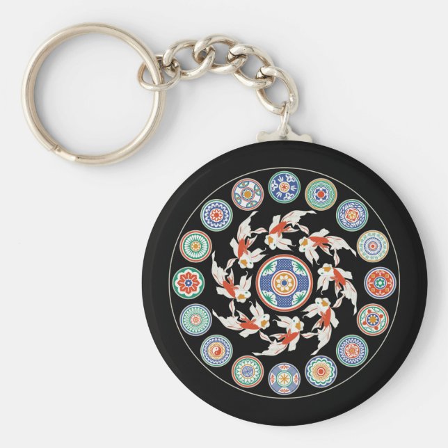 Llavero Mah Jongg Koi Round Keychain (Frente)