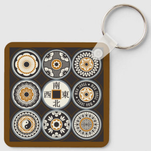 Llavero Mah Jongg One Dots Coin Keychain
