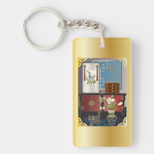 Llavero Mah Jongg Red Cabinet Keychain (Frente)