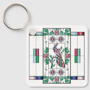 Llavero Mah Jongg Sained Glass Keychain