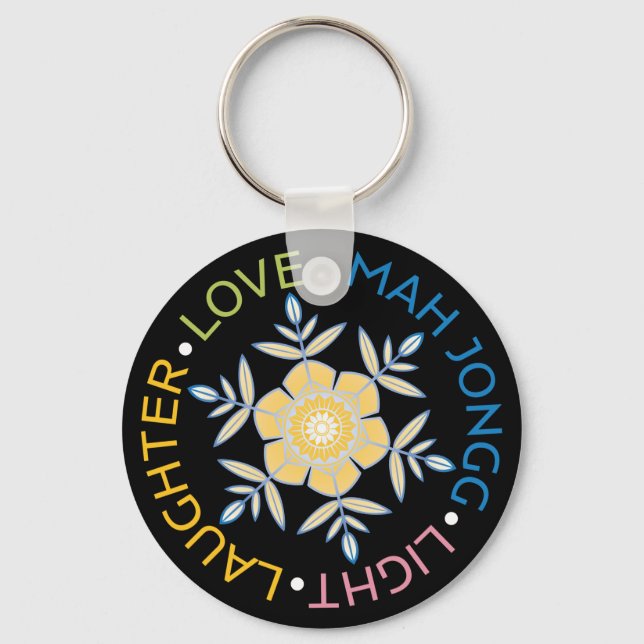 Llavero Mah Jongg Snowflakes Keychain (Anverso)