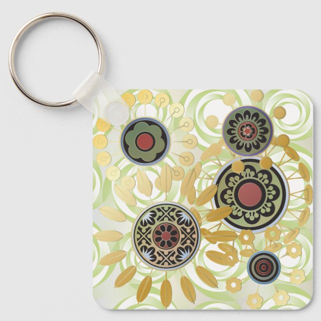 Llavero Mah Jongg Starburst Dots Keychain (Anverso)