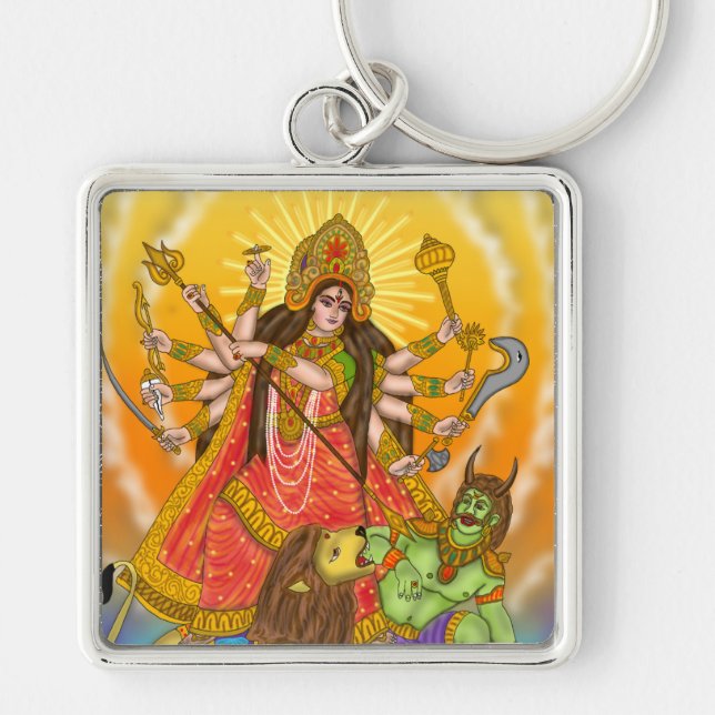 Llavero Mahishasur Mardini Durga Keychain (Frente)