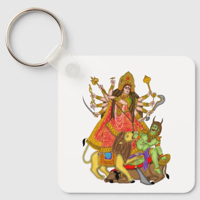 Llavero Mahishasur Mardini Durga Keychain (Anverso)