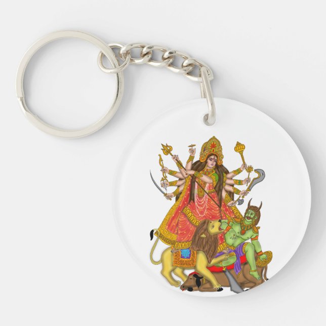 Llavero Mahishasur Mardini Durga Keychain (Frente)