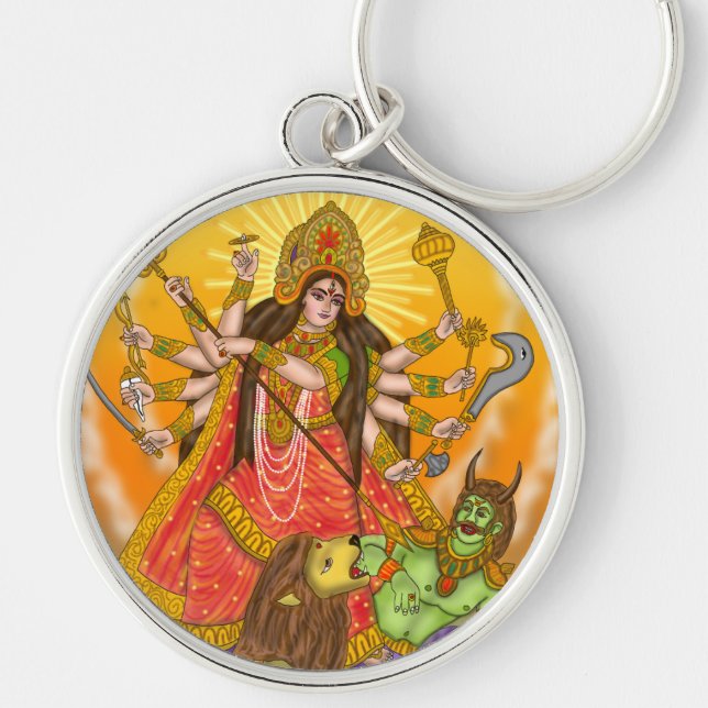 Llavero Mahishasur Mardini Durga Keychain (Frente)