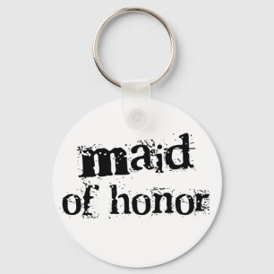 Llavero Maid of Honor Black Text