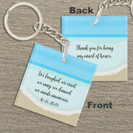 Llavero Maid of Honor Thank You Beach Keychain