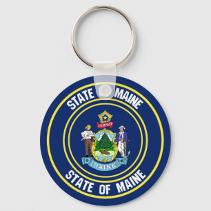 Llavero Maine Round Emblem