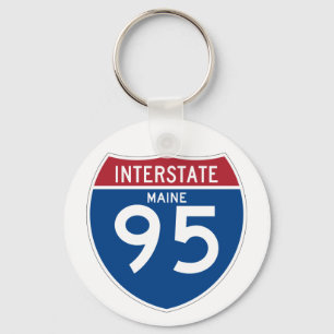 Llavero Maine YO escudo de la carretera nacional I-95 -