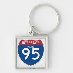 Llavero Maine YO escudo de la carretera nacional I-95 -