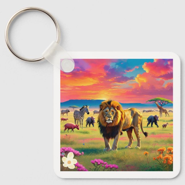 Llavero "majestuoso reino de la jungla" (Anverso)