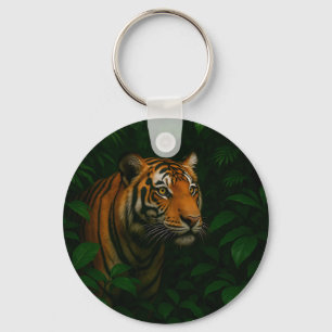 Llavero Majestuoso retrato de tigre de Bengala en la selva