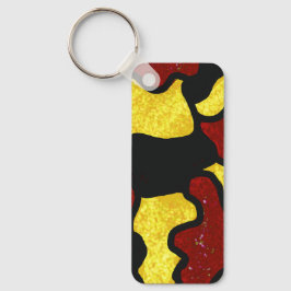 Llavero Majorette/Bailarina Rojo Amarillo Camuflaj