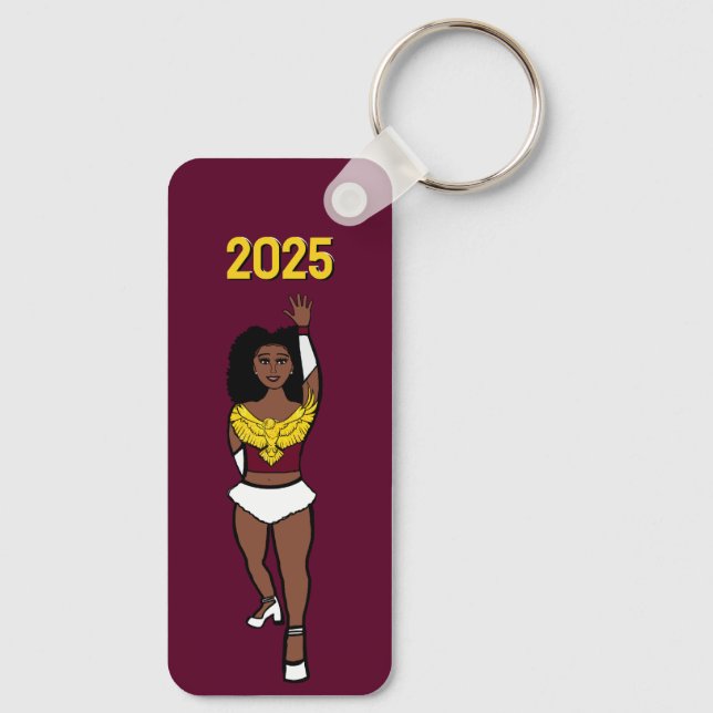 Llavero Majorette / Dancer Keychain Maroon Oro Águila A (Reverso)