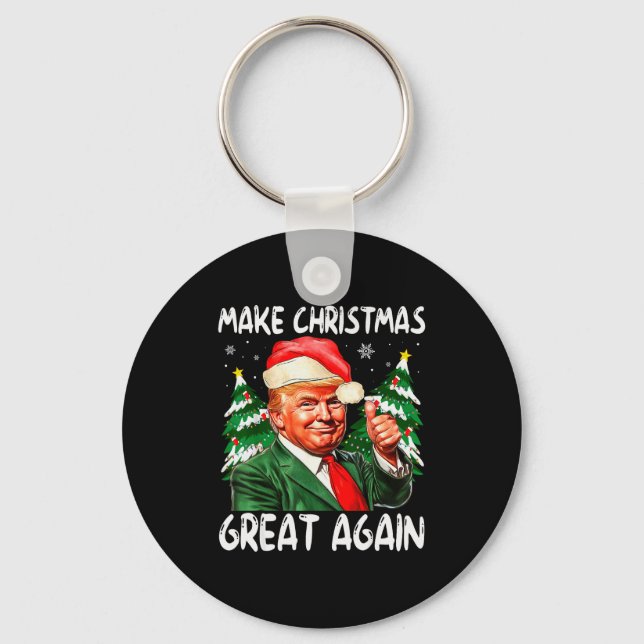 Llavero Make Christmas Great Again Funny Santa Trump 2025  (Anverso)