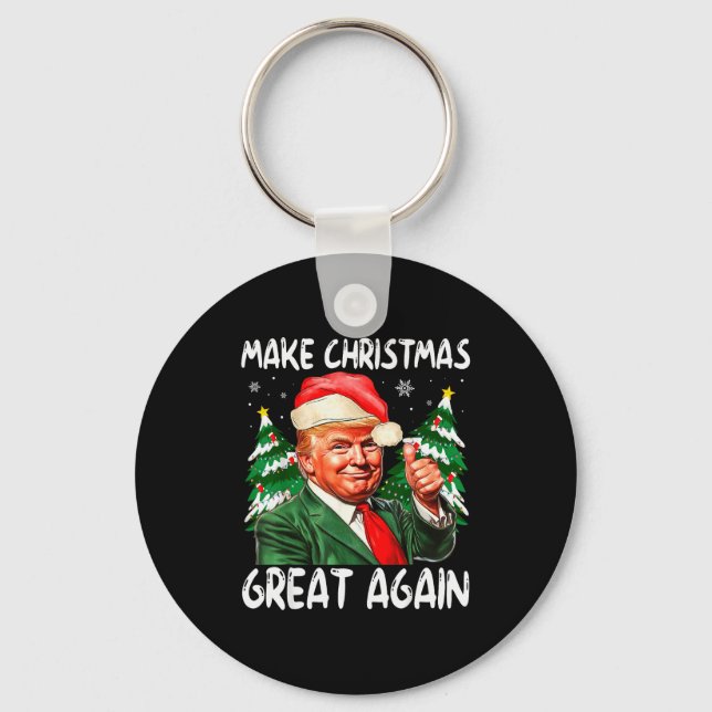 Llavero Make Christmas Great Again Funny Santa Trump 2025  (Anverso)