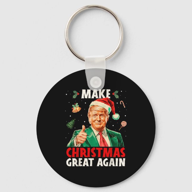 Llavero Make Christmas Great Again Funny Santa Trump 2025  (Anverso)